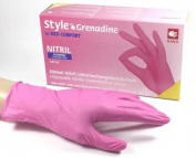 Перчатки нитриловые "Style Grenadine" (розовые) 100 шт.